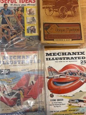 Mechanix Illustrated Vintage Magazine Lot - Red, Cream, Blue